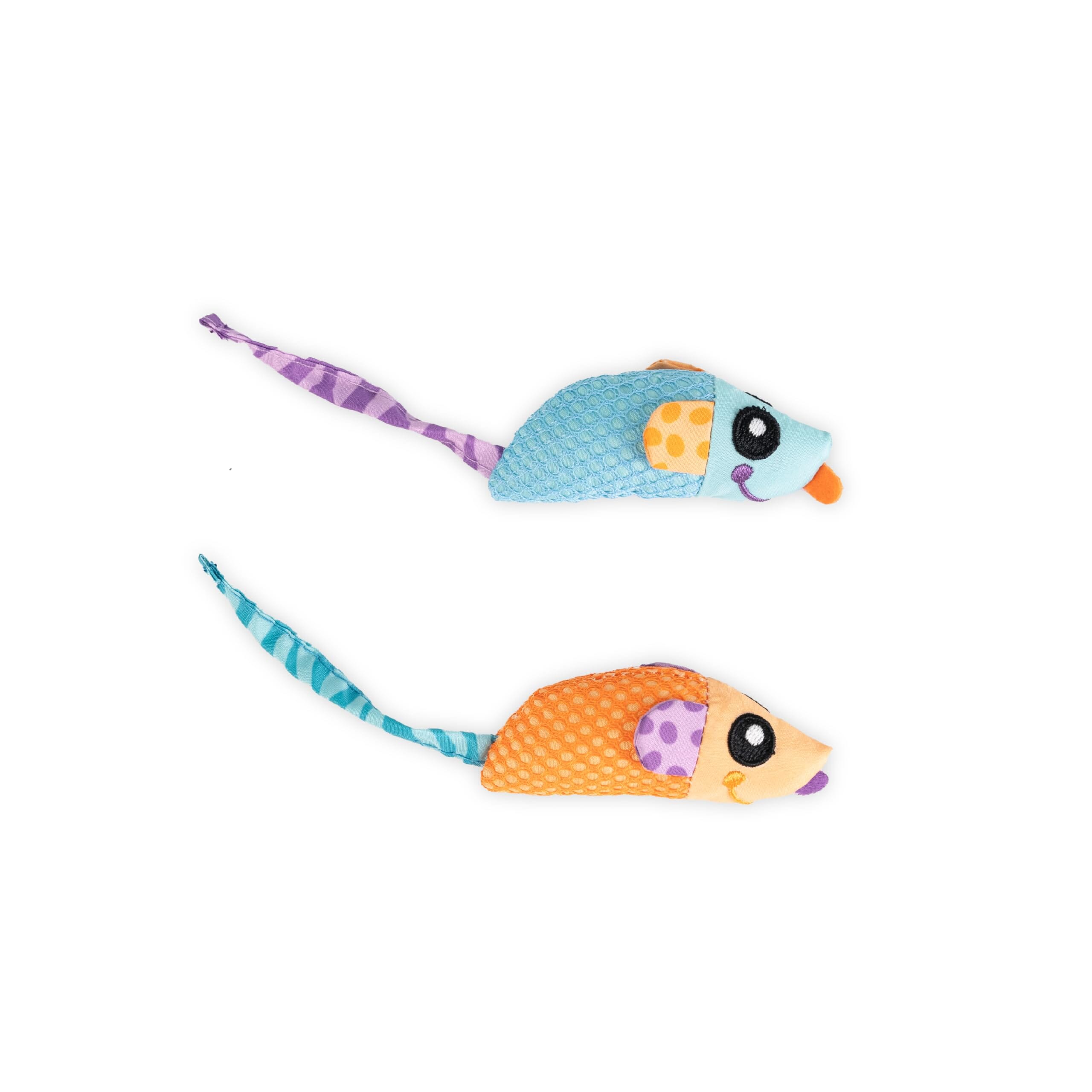 Petstages Mice Dental Floss Netted Chew and Plush Catnip Cat Toy - 2 Pack