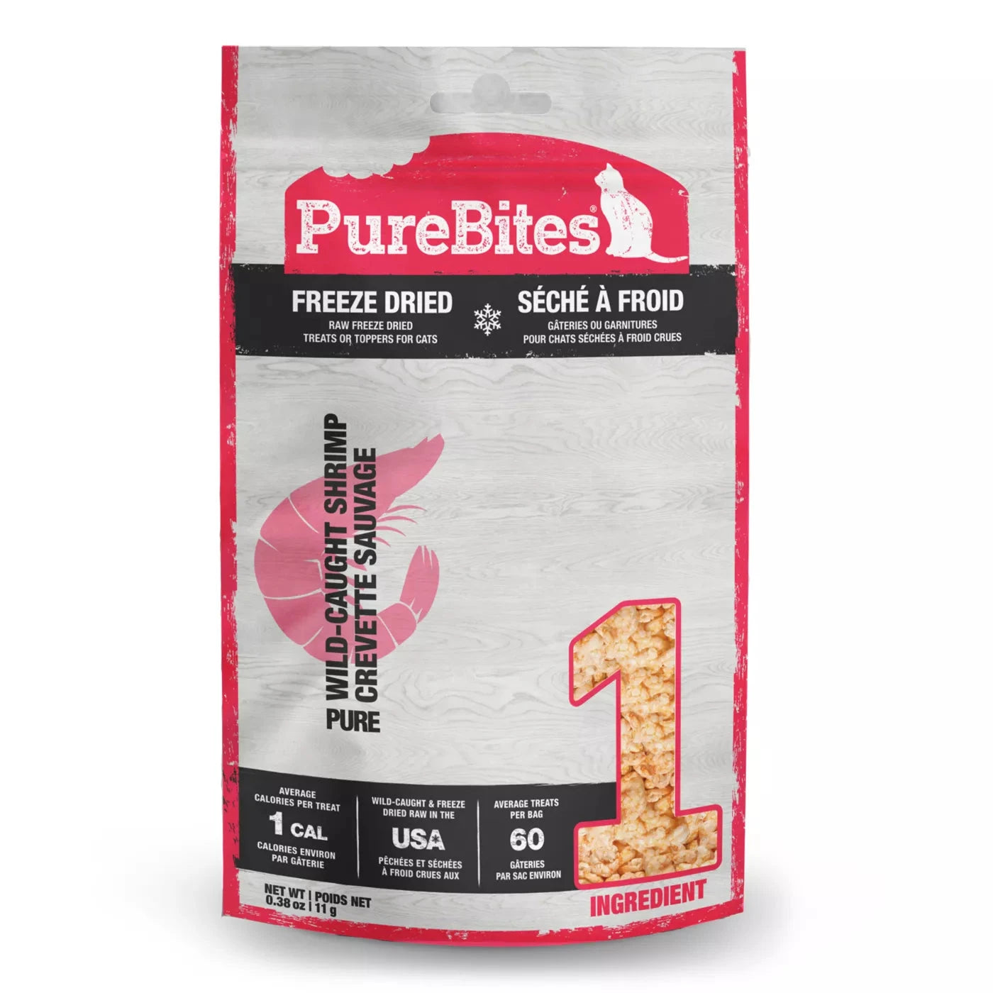 Purebites Shrimp Freeze-Dried Cat Treats - 0.38 oz Bag
