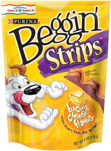 Purina Beggin' Strips Bacon and Cheese Chewy Jerky Dog Treats - 6 Oz - 6 Pack