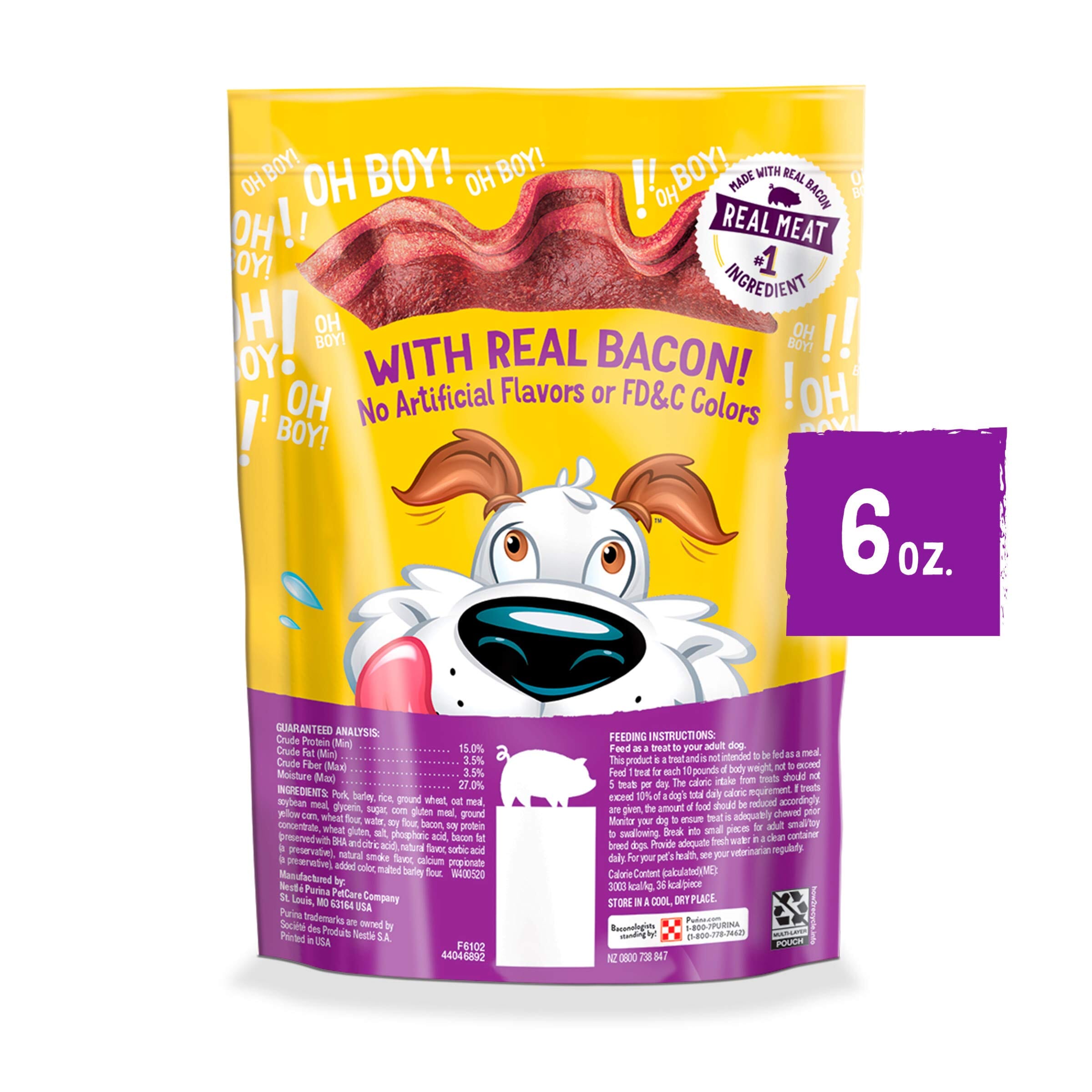 Purina Beggin' Strips Bacon Flavored Chewy Jerky Dog Treats - 6 Oz - 6 Pack