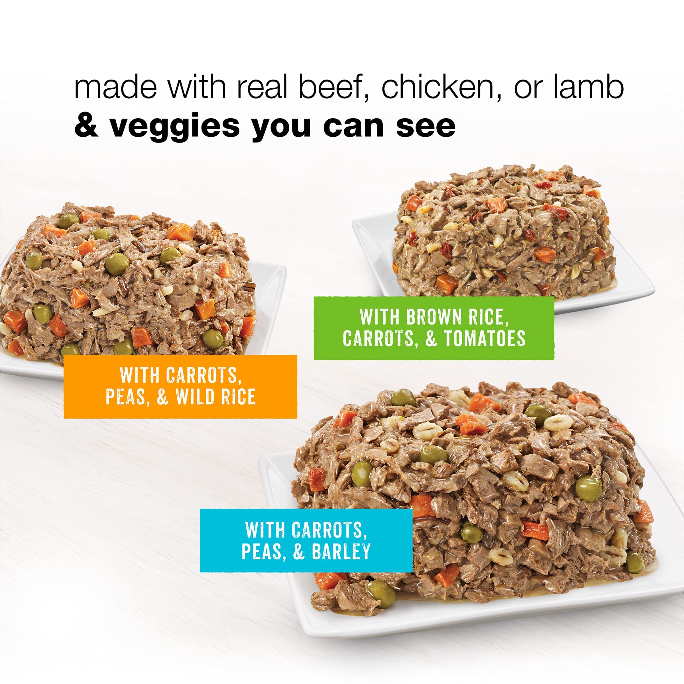 Purina Beneful Chopped Blends Beef Chicken and Lamb Wet Dog Food Trays - Variety Pack - 10 Oz - 12 Count