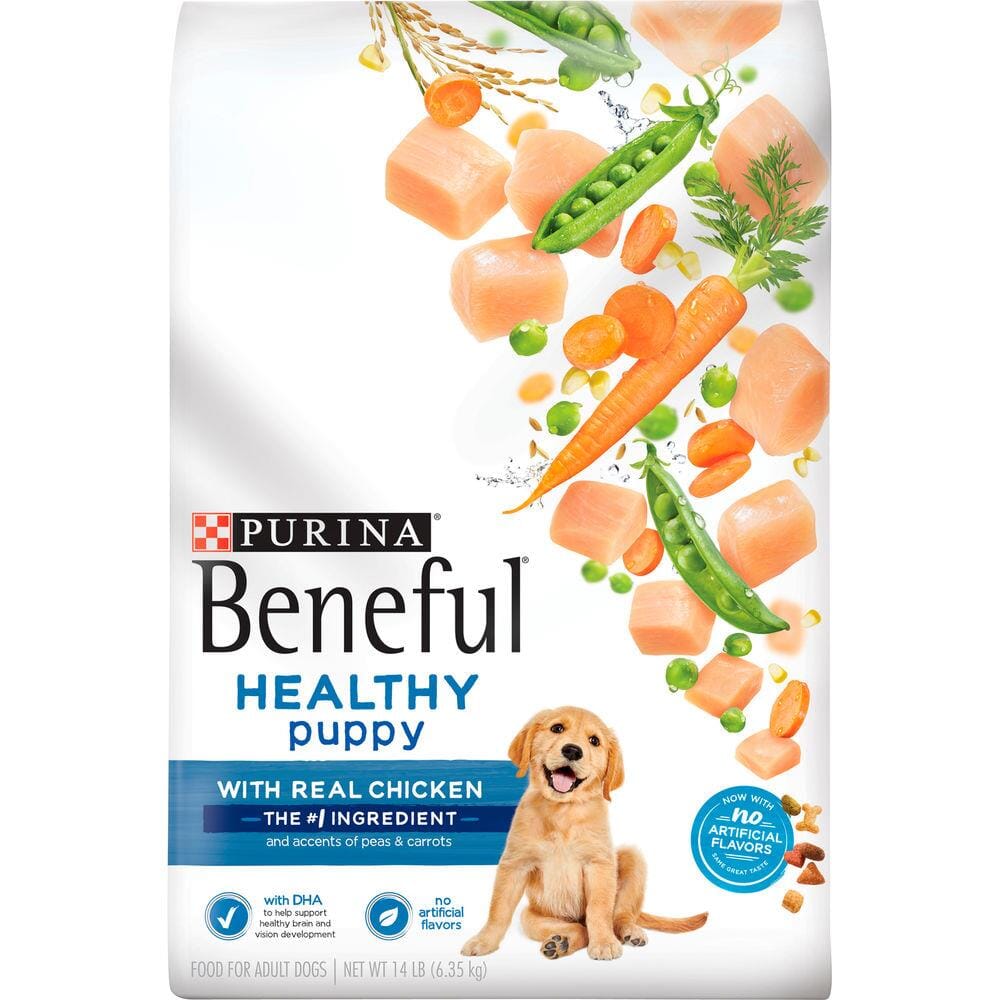 Purina Beneful Healthy Puppy Farm-Raised Chicken Carrots and Peas Dry Dog Food - 14 Lbs
