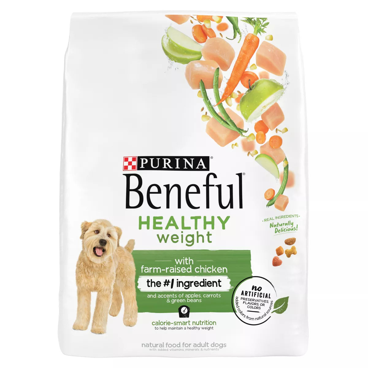 Purina Beneful Healthy Weight Farm-Raised Chicken with Apples Carrots and Beans Dry Dog Food - 14 Lbs