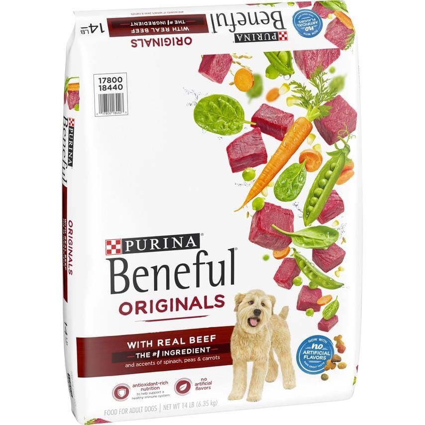 Purina Beneful Originals Farm-Raised Beef with Carrots Peas and Spinach Adult Dry Dog Food - 14 Lbs