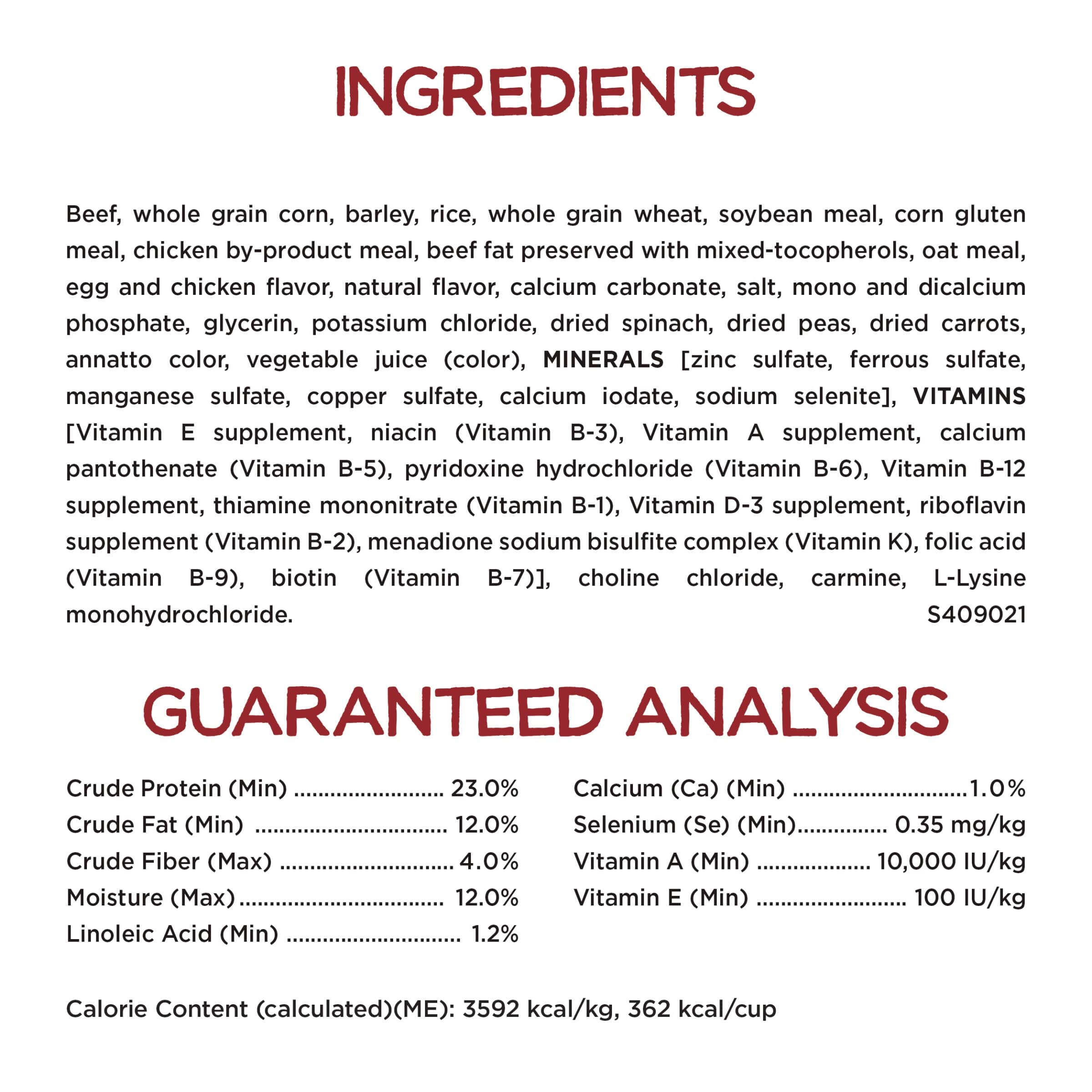 Purina Beneful Originals Farm-Raised Beef with Carrots Peas and Spinach Adult Dry Dog Food - 3.5 Lbs - Case of 4