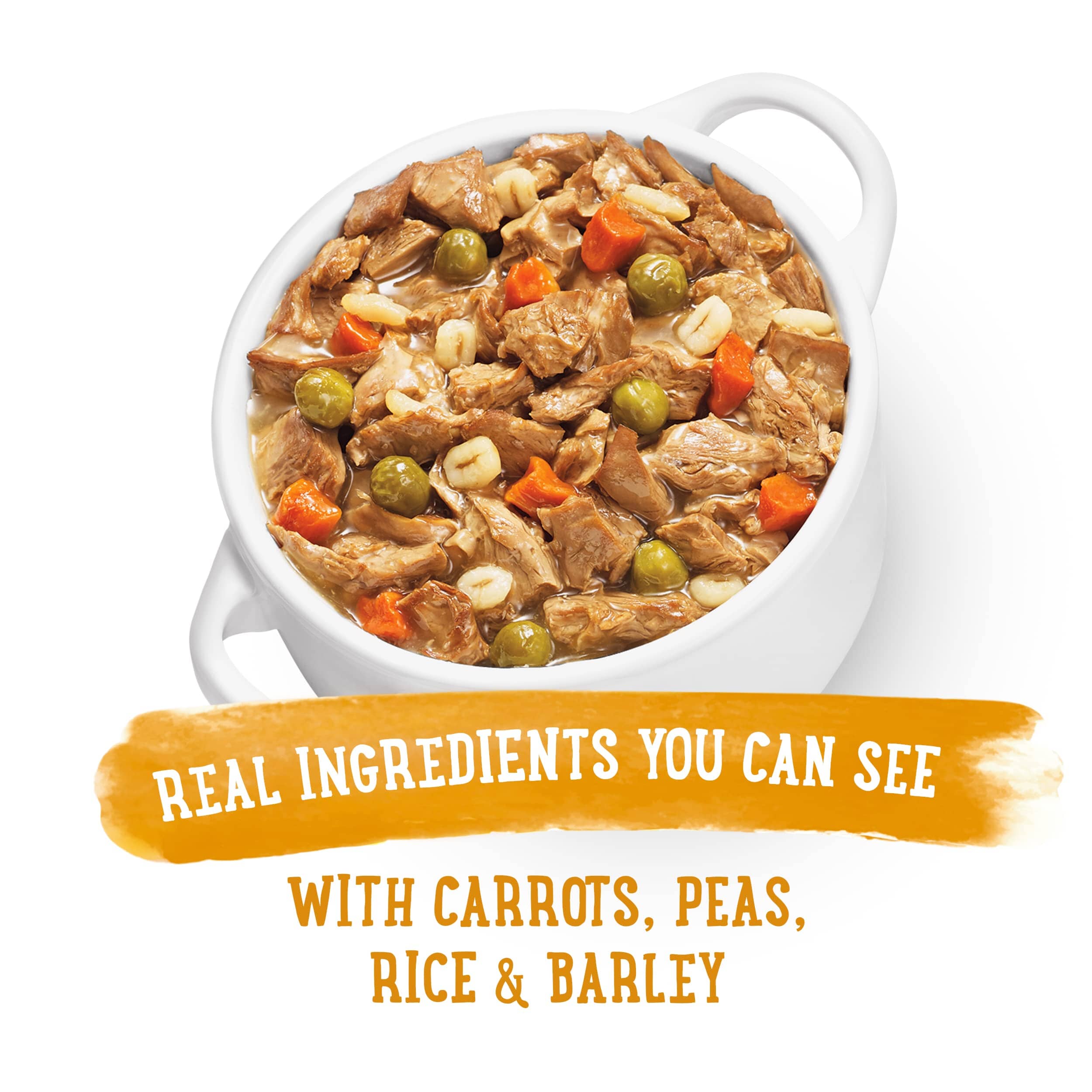 Purina Beneful Prepared Meals Chicken Stew with Carrots Peas Rice and Barley Wet Dog Food Trays - 10 Oz - Case of 8