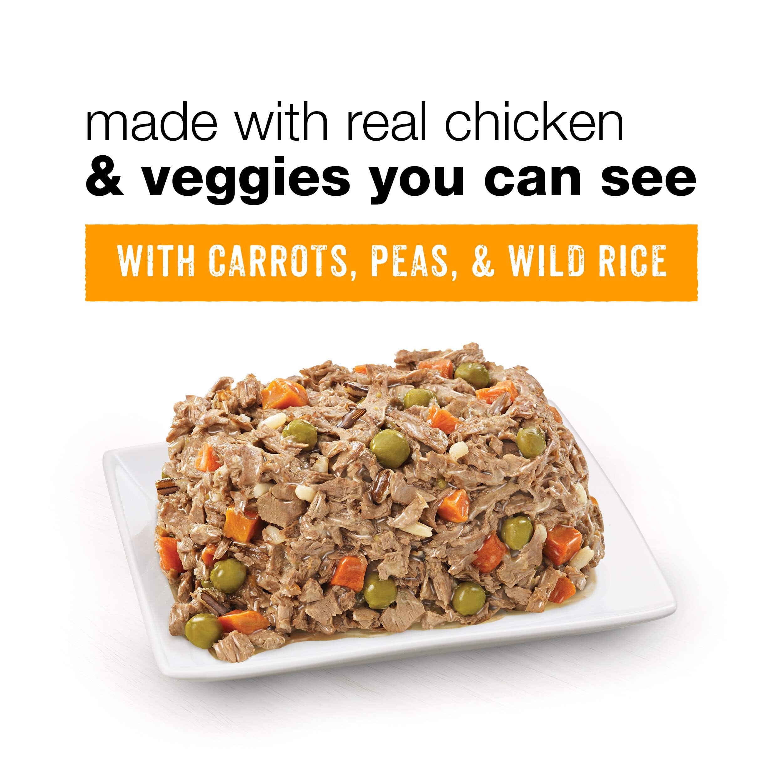 Purina Beneful Prepared Meals Chopped Blends Chicken Carrots and Peas Wet Dog Food Trays - 10 Oz - Case of 8