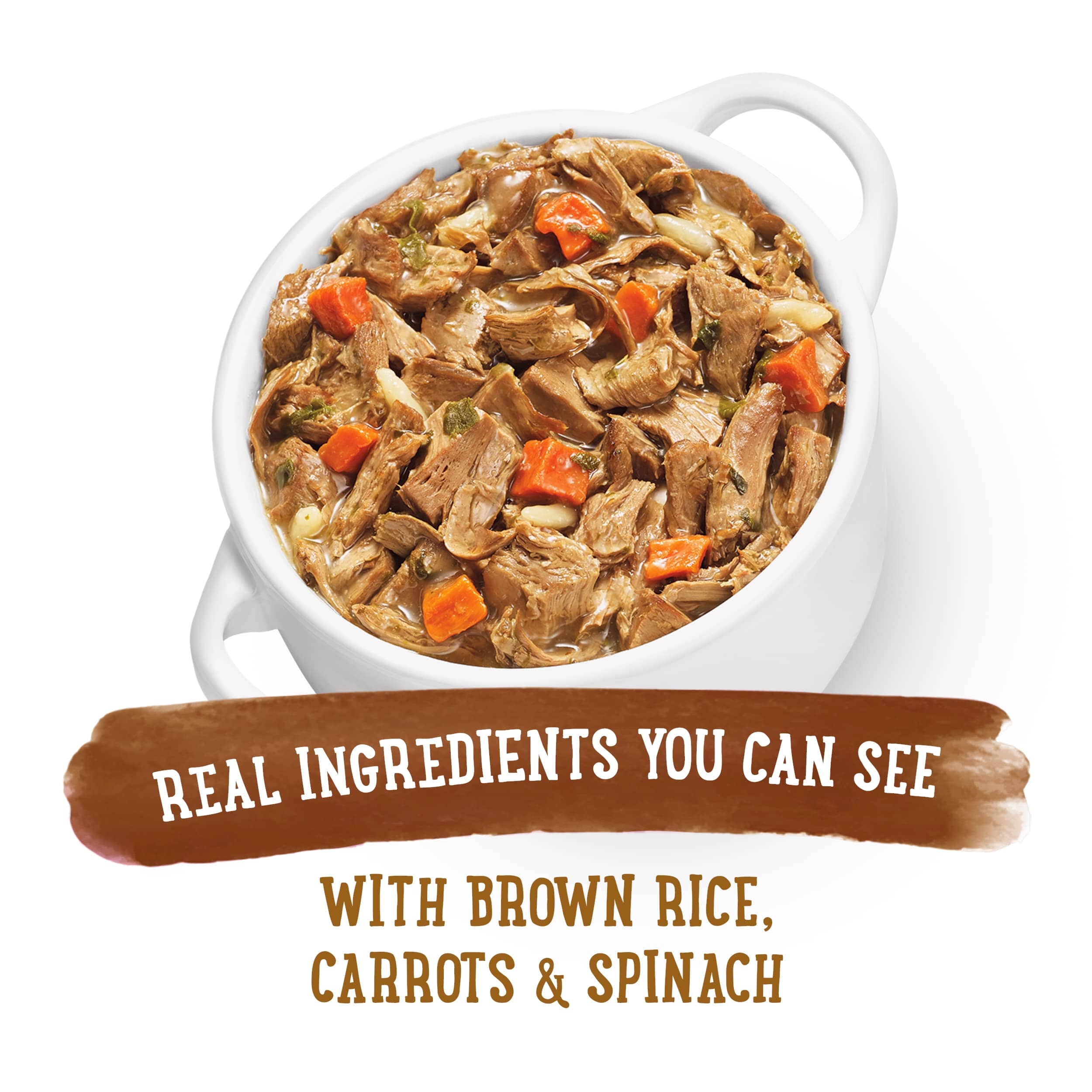 Purina Beneful Prepared Meals Roasted Chicken with Rice Carrots and Spinach Wet Dog Food Trays - 10 Oz - Case of 8