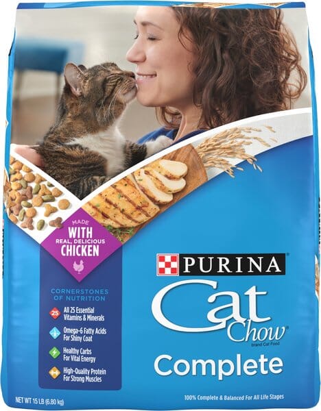 Purina Cat Chow Complete with Chicken Adult Dry Cat Food - 15 Lbs