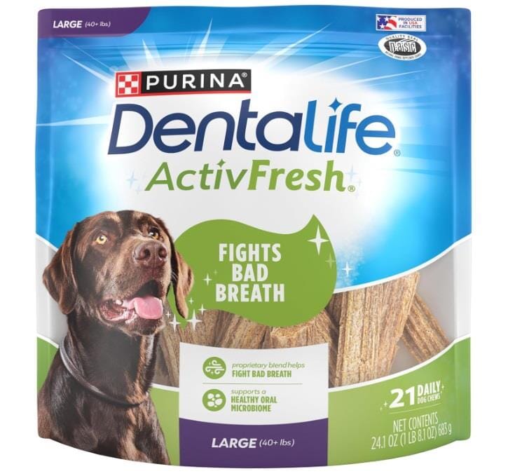 Purina DentaLife ActivFresh Dental Dog Chews - Large - 24.1 Oz - 4 Pack