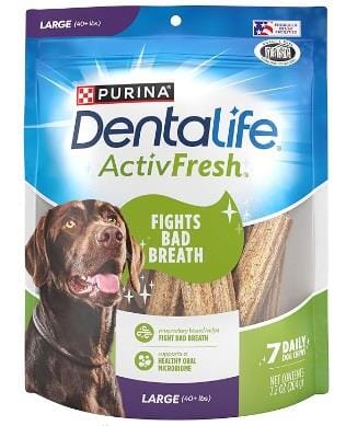Purina DentaLife ActivFresh Dental Dog Chews - Large - 7.2 Oz - 5 Pack