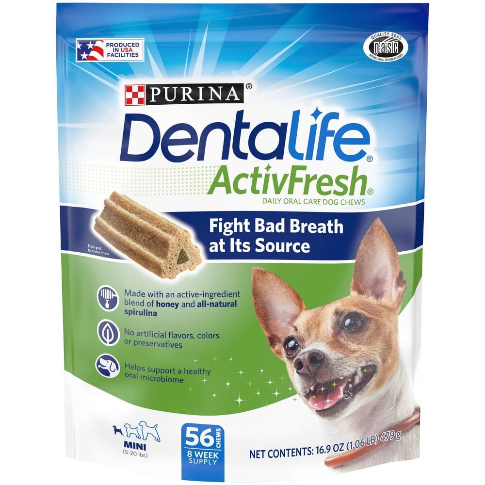 Purina DentaLife ActivFresh Dental Dog Chews - Mini - 16.9 Oz - 4 Pack
