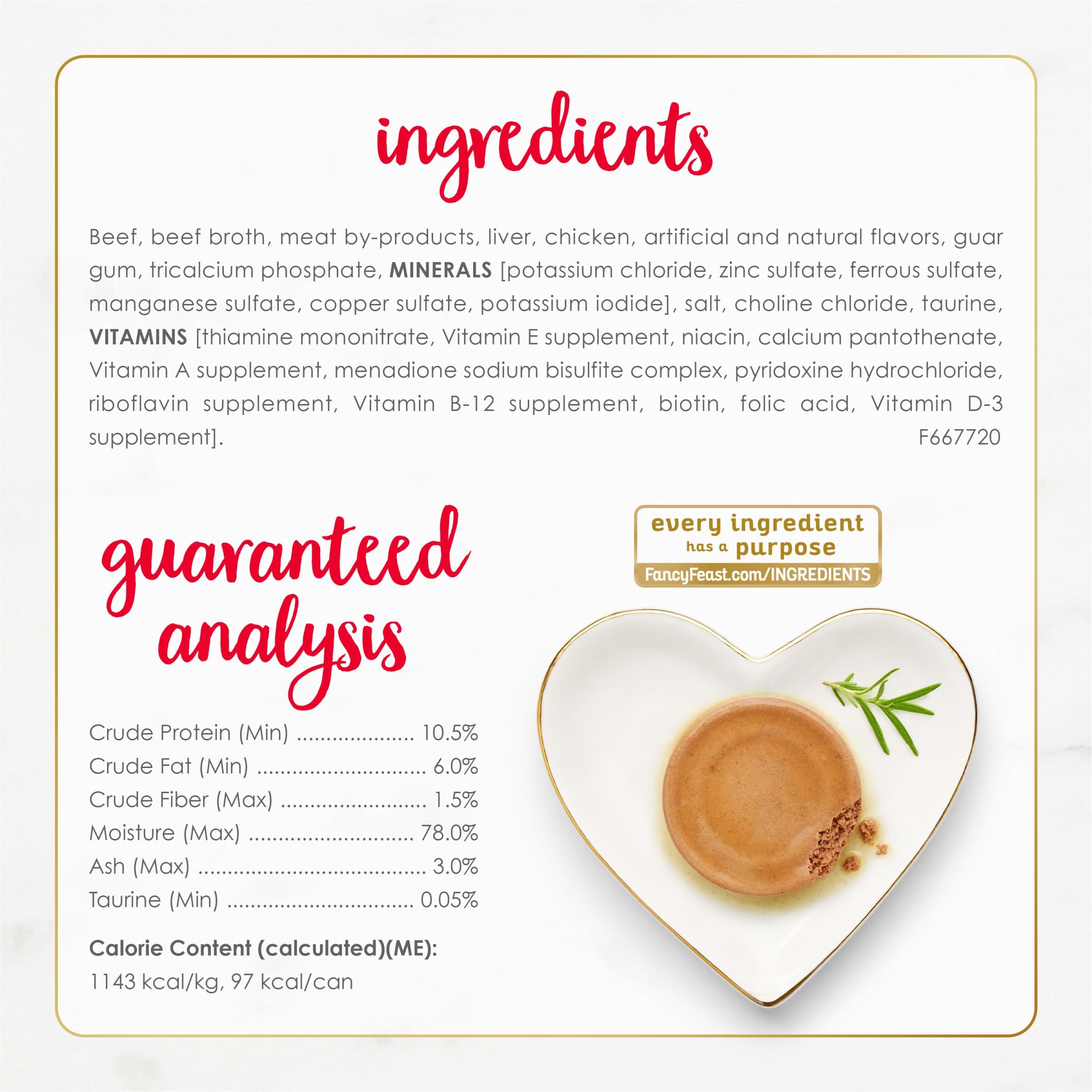 Purina Fancy Feast Classic Pate Chicken Turkey and Beef Pate Canned Cat Food- Variety Pack - 3 Oz - 30 Count