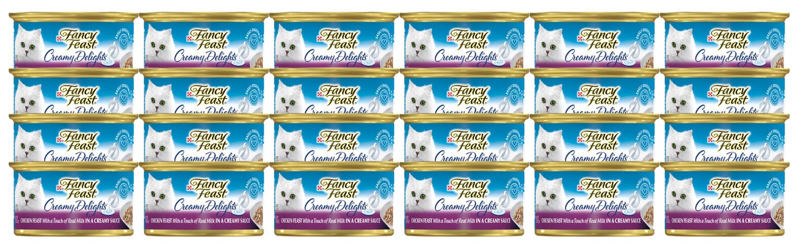 Purina Fancy Feast Creamy Delights Grilled Chicken with Real Milk Pate Canned Cat Food - 3 Oz - Case of 24