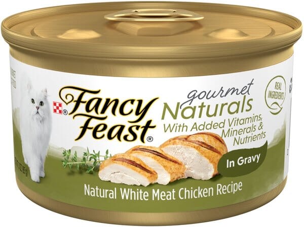 Purina Fancy Feast Gourmet Naturals Chicken in Gravy with Vitamins and Minerals Canned Cat Food - 3 Oz - Case of 12