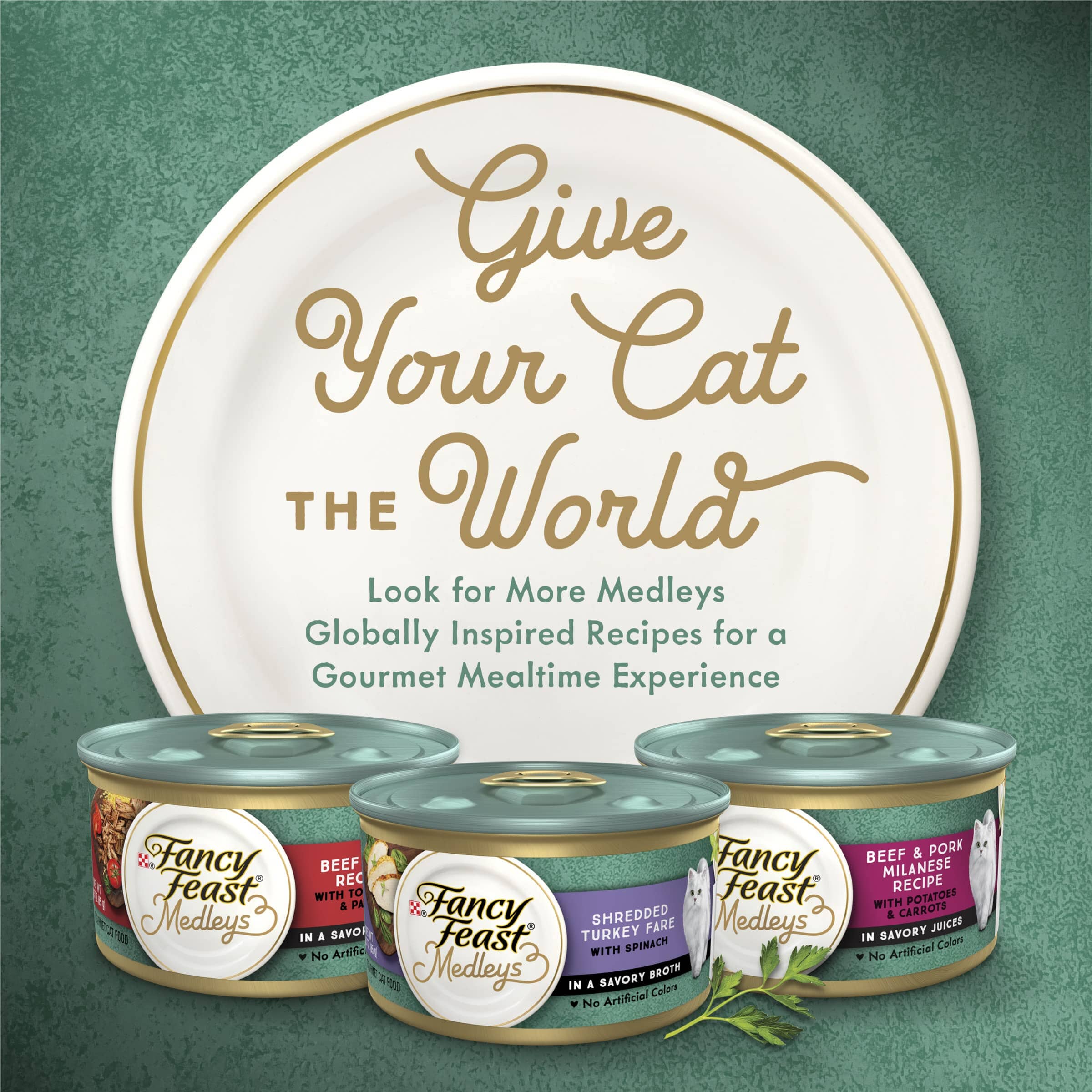 Purina Fancy Feast Medley's Chicken Primavera with Tomatoes Carrots and Spinach Pate Canned Cat Food - 3 Oz - Case of 24
