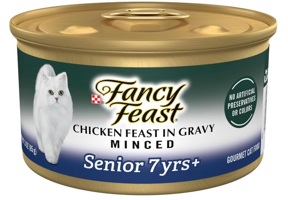 Purina Fancy Feast Minced Chicken in Gravy Senior 7+ Canned Cat Food - 3 Oz - Case of 24