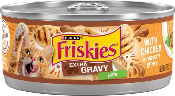 Purina Friskies Extra Gravy Gravy Chicken Pate in Gravy Canned Cat Food - 5.5 Oz - Case of 24