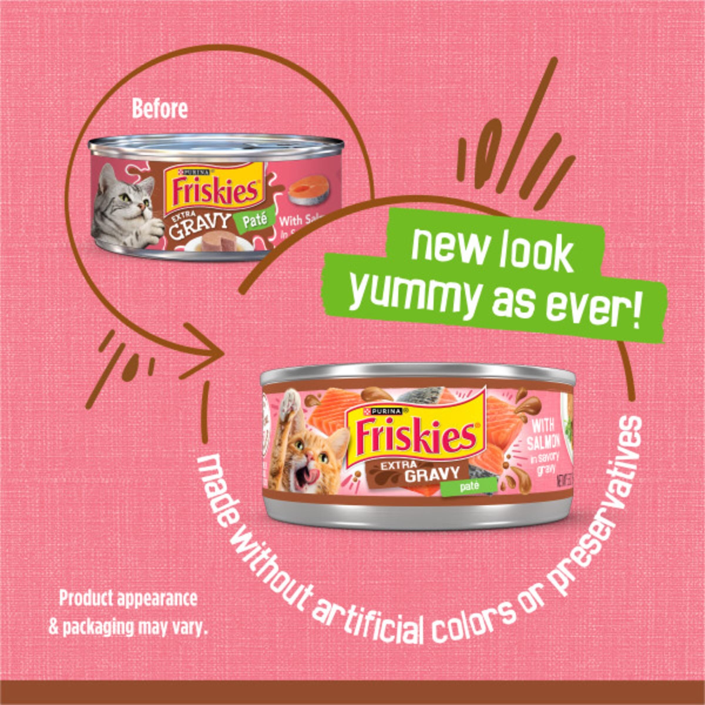 Purina Friskies Extra Gravy Gravy Salmon Pate in Gravy Canned Cat Food - 5.5 Oz - Case of 24