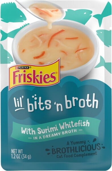 Purina Friskies Lil' Sluprises Compliments Whitefish in Puree Wet Cat Food or Topper - 1.2 Oz - Case of 16