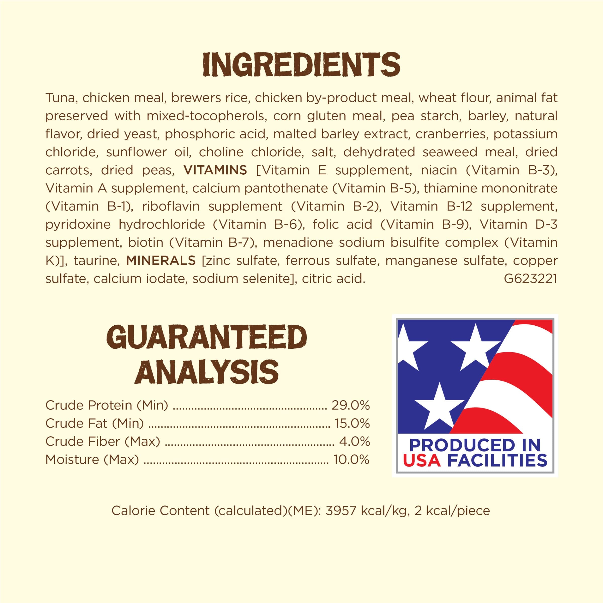 Purina Friskies Party Mix Natural Yums Canister Wild-Caught Tuna with Vitamins Crunchy Cat Treats - 20 Ounce - Case of 3