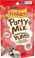 Purina Friskies Party Mix Salmon with Vitamins and Minerals Crunchy Cat Treats - 2.1 Oz - Case of 10
