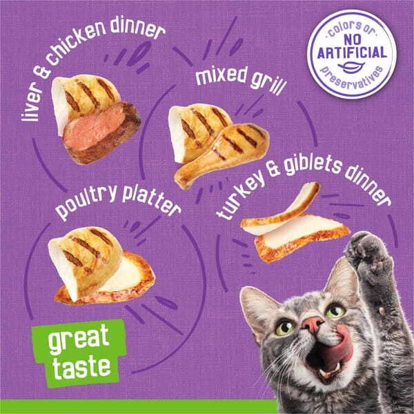 Purina Friskies Pate Favorites Mixed Grill Chicken Turkey and Liver Pate Canned Cat Food - Variety Pack - 5.5 Oz - Case of 32
