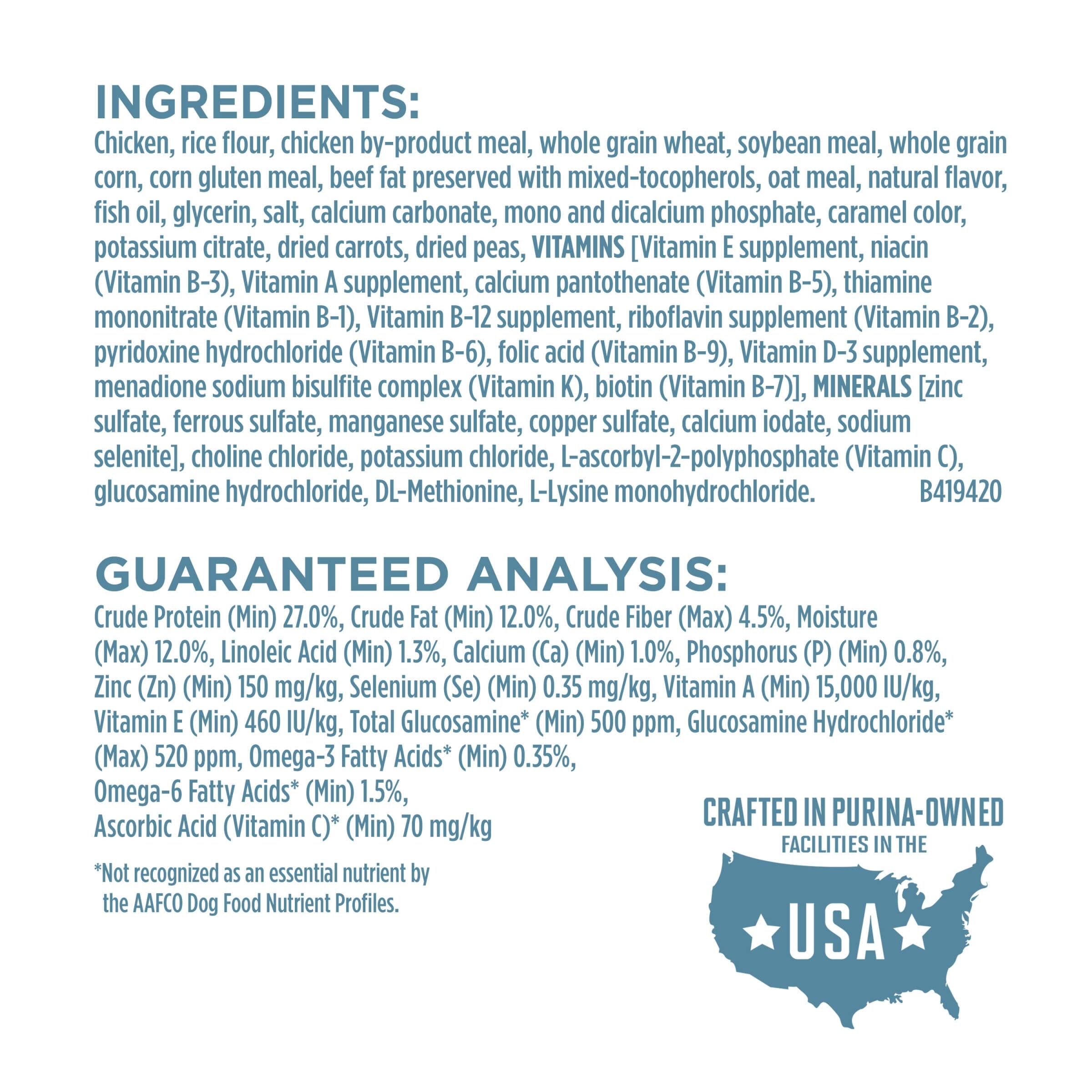 Purina One + Plus SmartBlend Joint and Muscle Health Chicken Dry Dog Food - 31.1 Lbs