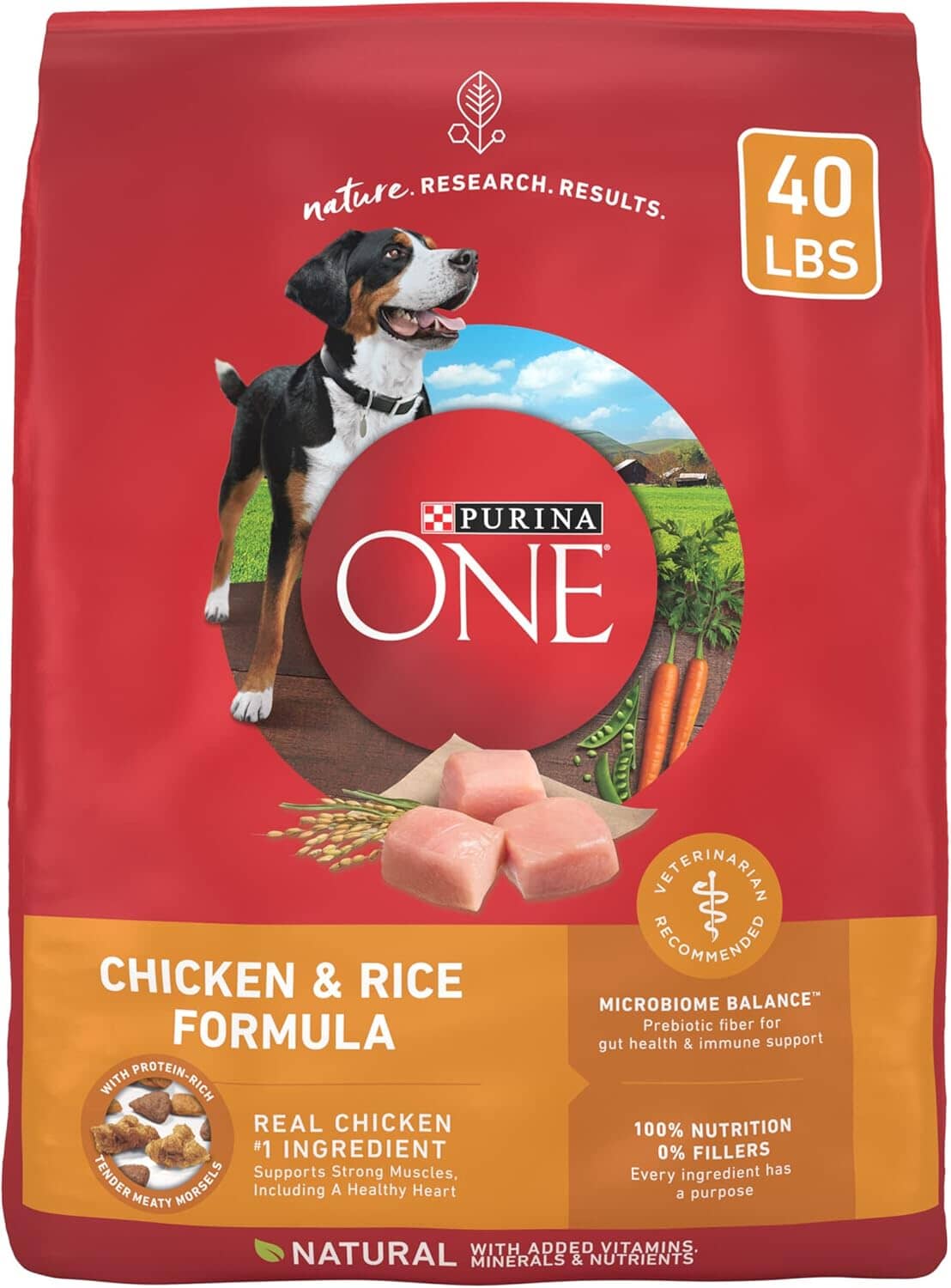 Purina One SmartBlend Chicken and Rice Formula Adult Dry Dog Food - 40 Lbs