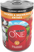 Purina One SmartBlend Classic Ground Chicken and Brown Rice Entrée Adult Canned Dog Food - 13 Oz - Case of 12