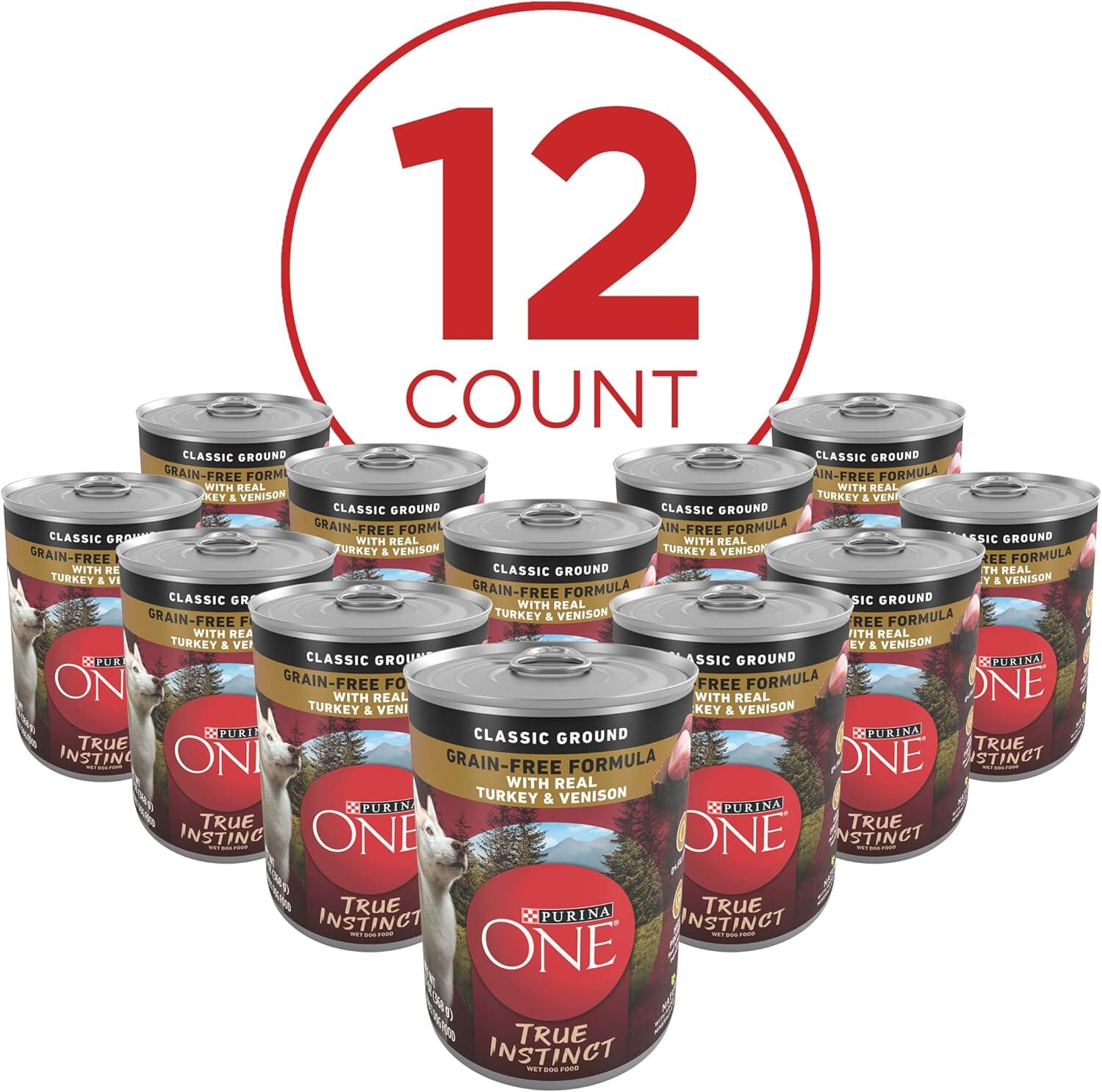 Purina One SmartBlend Grain-Free Classic Ground Turkey and Venison Canned Dog Food - 13 Oz - Case of 12