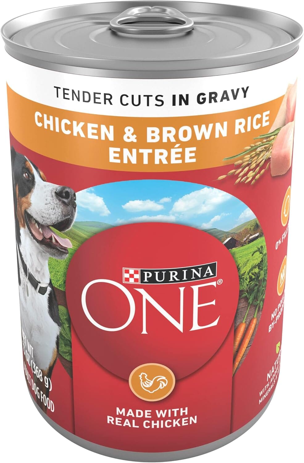 Purina One SmartBlend Tender Cuts in Gravy Chicken and Brown Rice Canned Dog Food - 13 Oz - Case of 12