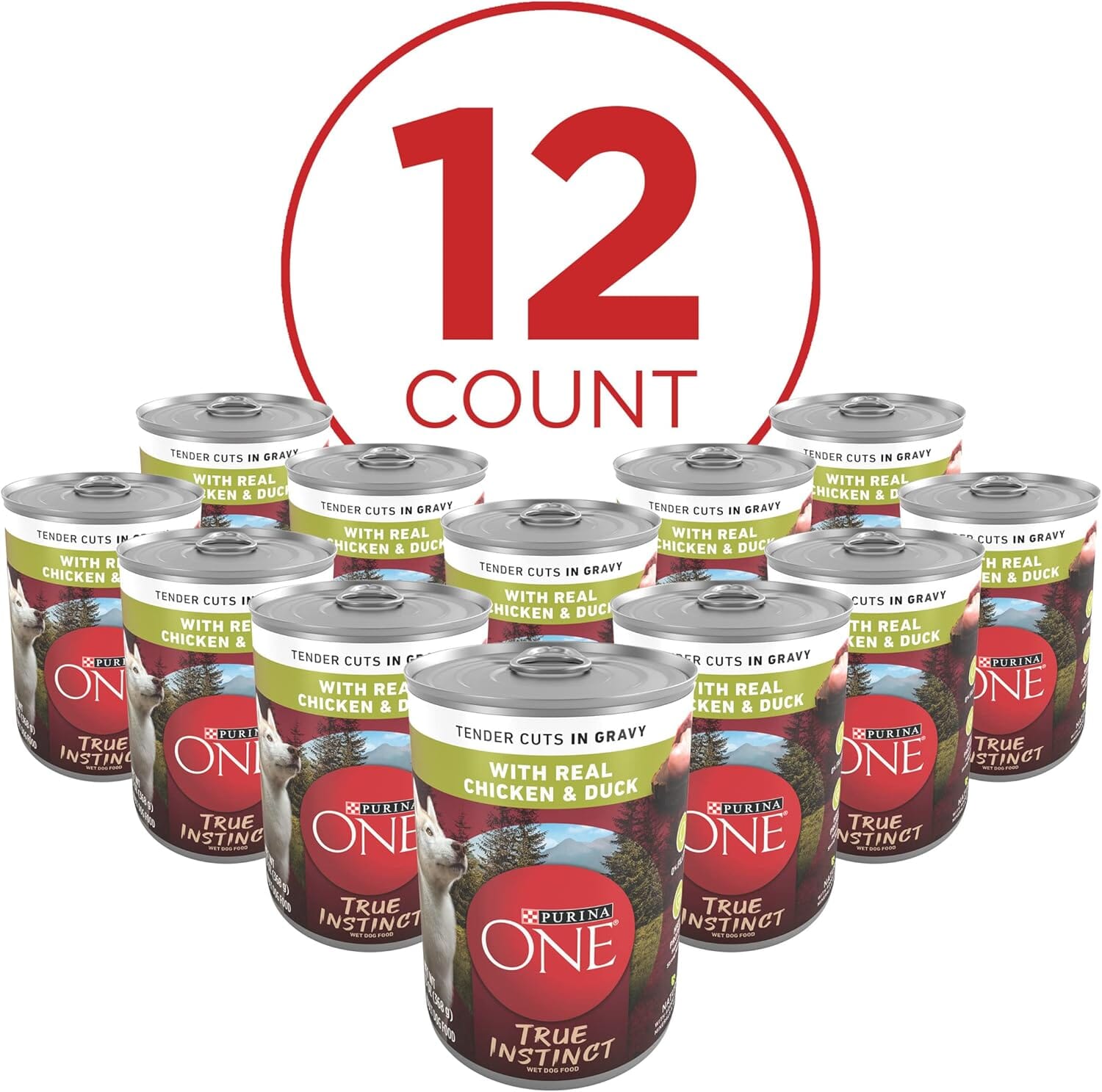 Purina One SmartBlend Tender Cuts in Gravy Chicken and Duck Canned Dog Food - 13 Oz - Case of 12