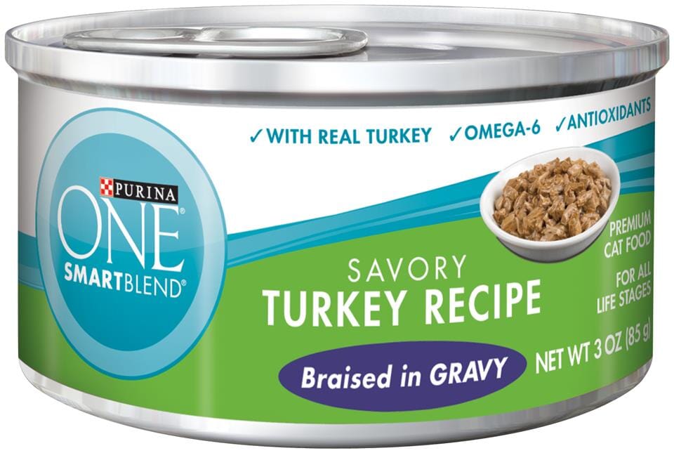 Purina One SmartBlend True Instinct High-Protein Turkey in Gravy Canned Cat Food - 3 Oz - Case of 24