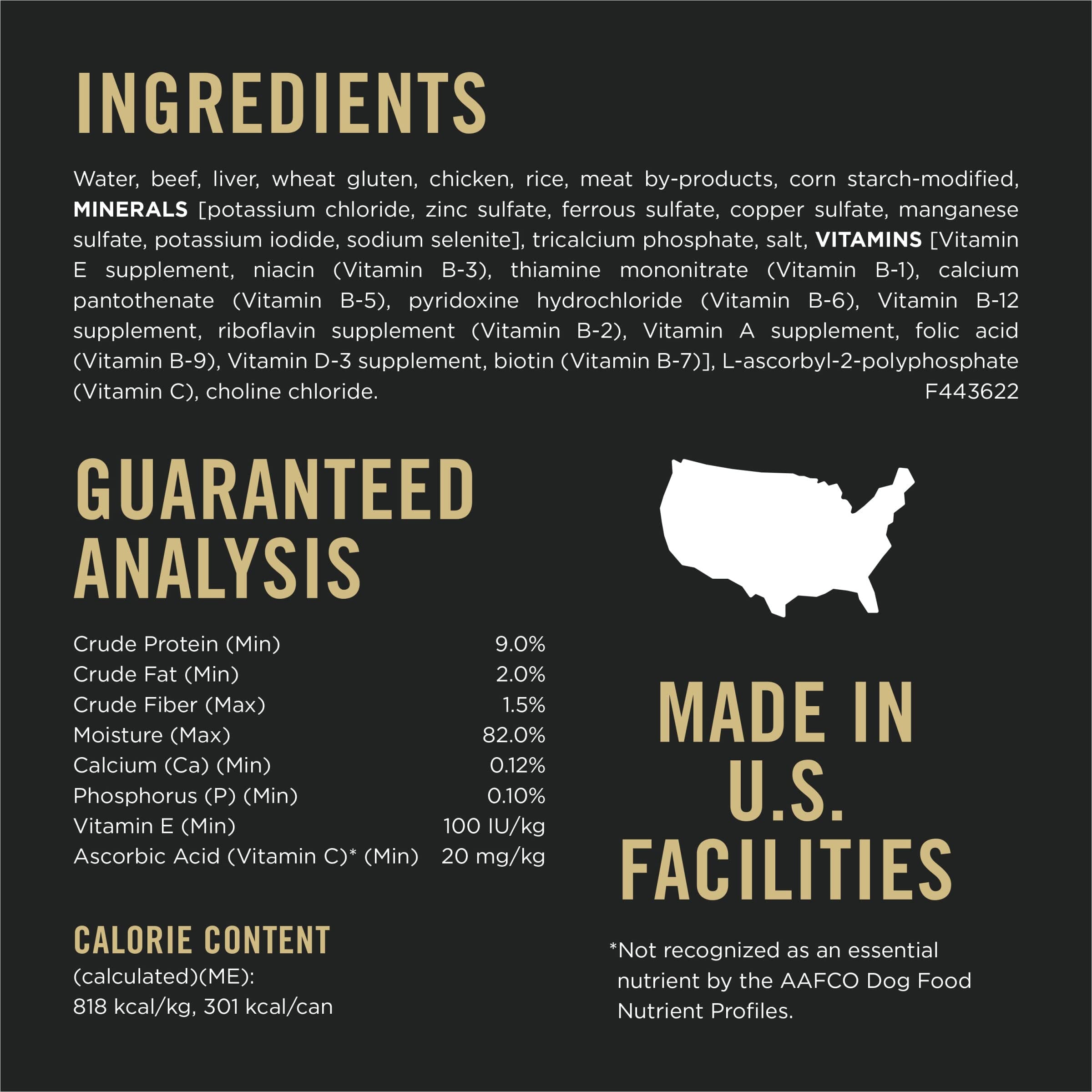 Purina Pro Plan Beef and Rice Chunks in Gravy Adult Large-Breed Canned Dog Food - 13 Oz - Case of 12