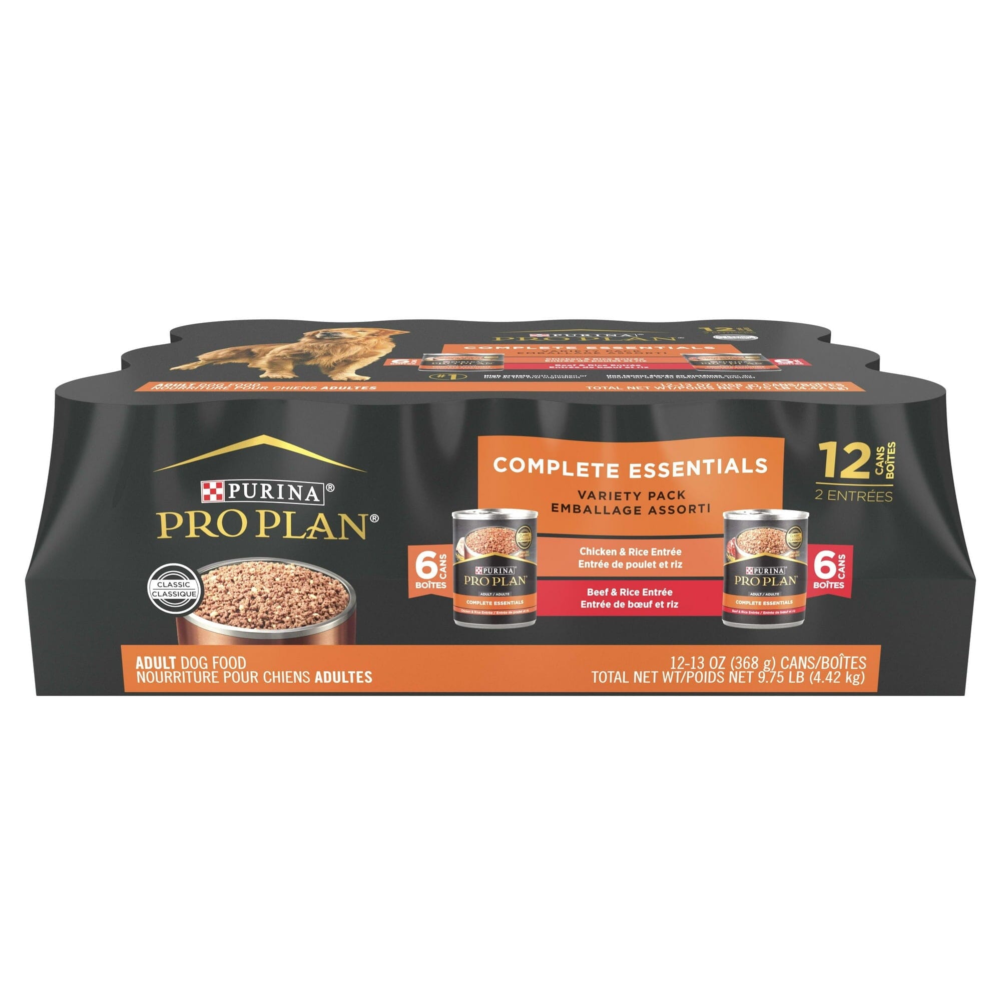 Purina Pro Plan Classic Chicken and Beef with Rice Canned Dog Food - Variety Pack - 13 Oz - 12 Count