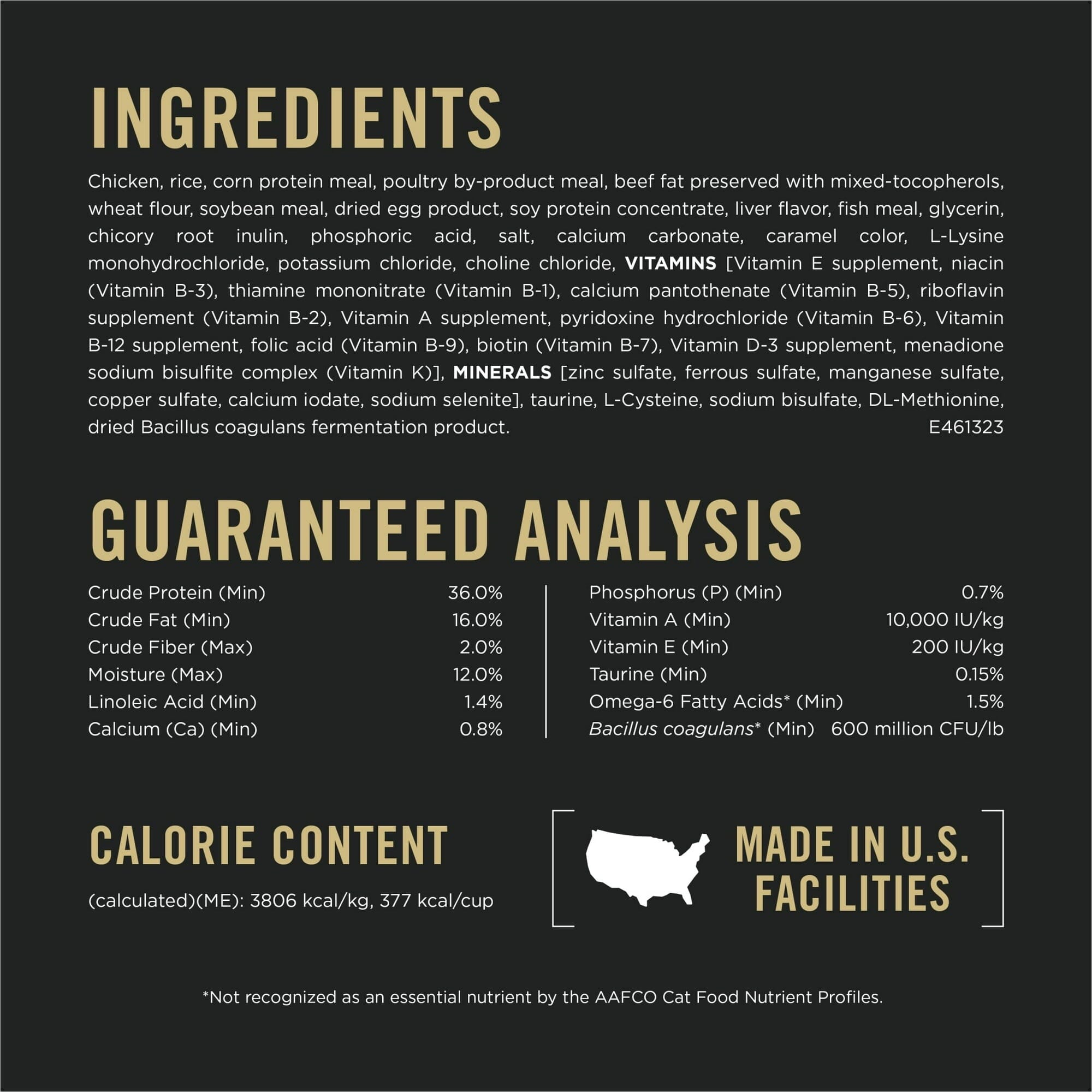 Purina Pro Plan Complete Essentials Chicken and Rice Adult Dry Cat Food - 3.5 Lbs - Case of 6