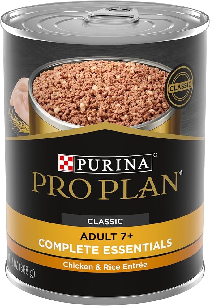 Purina Pro Plan Complete Essentials Chicken and Rice Senior 7+ Adult Canned Dog Food - 13 Oz - Case of 12