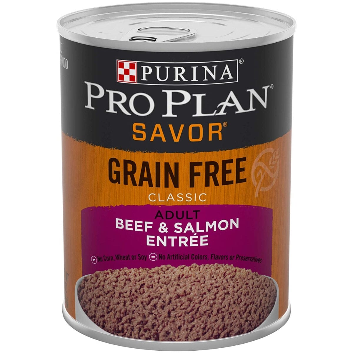 Purina Pro Plan Complete Essentials Grain-Free Classic Beef and Salmon Pate Entrée Adult Canned Dog Food - 13 Oz - Case of 12