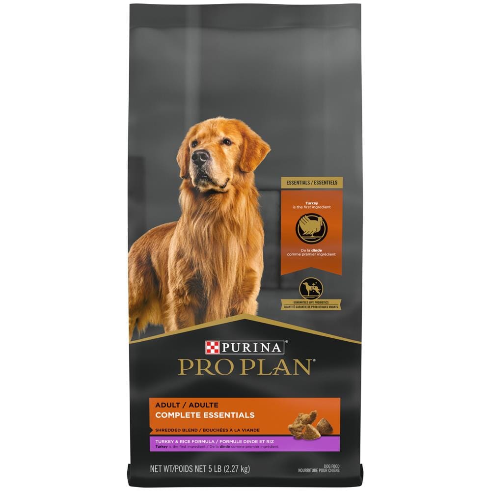Purina Pro Plan Complete Essentials Shredded Blend Turkey & Rice High Protein Dry Dog Food