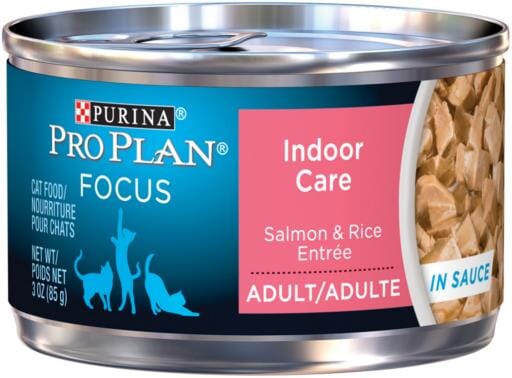 Purina Pro Plan Focus Adult Indoor Care Salmon & Rice Entree in Sauce Canned Cat Food