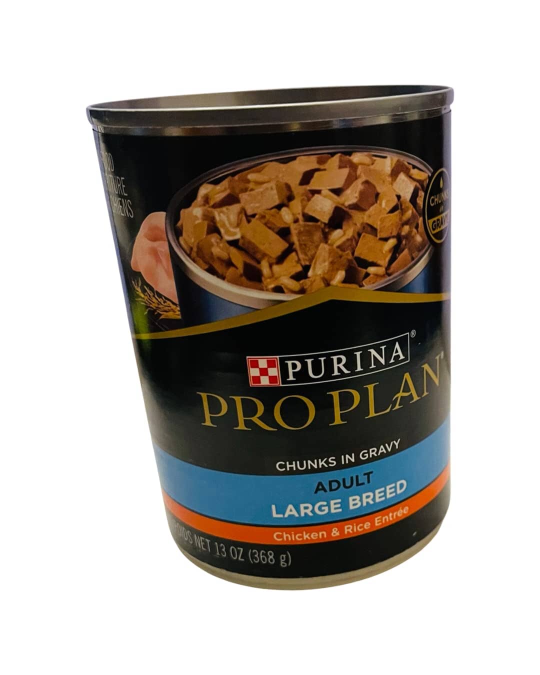 Purina Pro Plan Focus Chunks in Gravy Chicken and Rice Large-Breed Canned Dog Food - 13 Oz - Case of 12