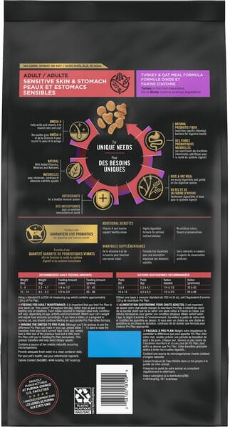 Purina Pro Plan Sensitive Skin and Stomach Turkey and Oatmeal Dry Cat Food - 5.5 Lbs - Case of 5