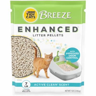 Purina Tidy Cats Breeze Active Clean Scented Non-Clumping Pellets Cat Litter - 7 Lbs - Case of 4