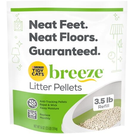Purina Tidy Cats Breeze Original Pellets Dust-Free Unscented Cat Litter - 3.5 Lbs - Case of 6