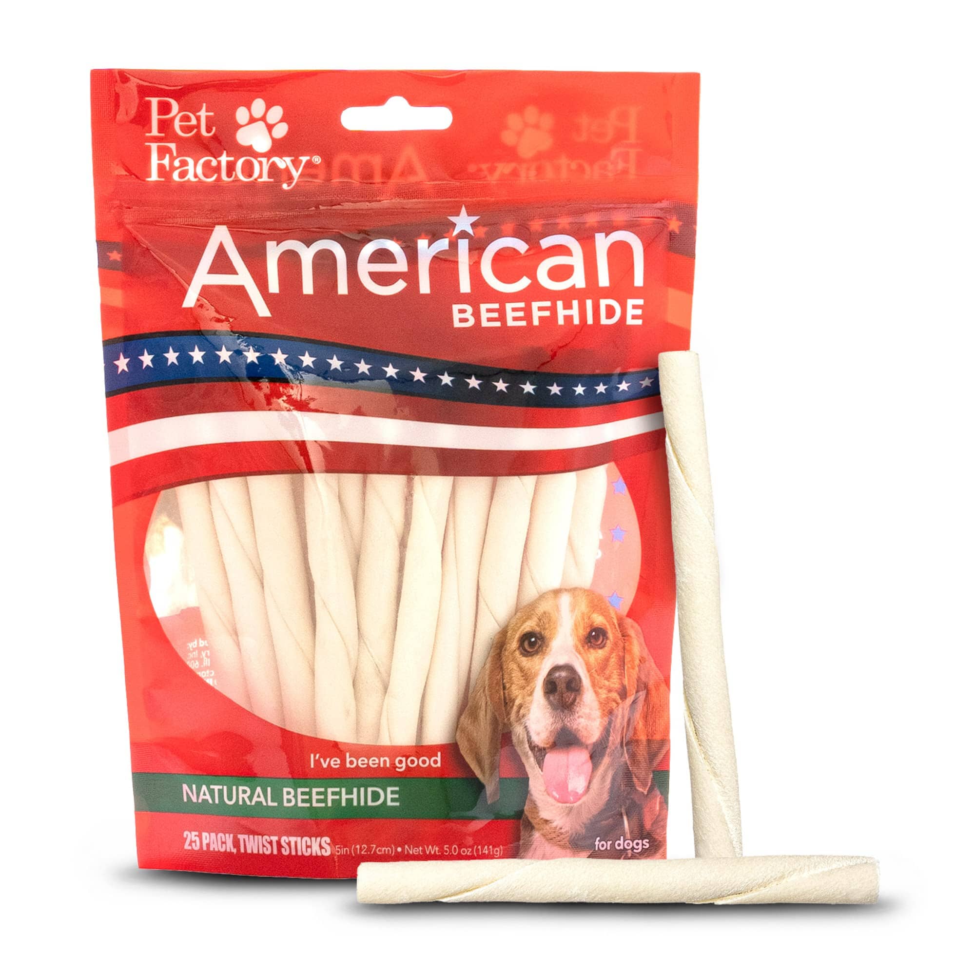 Rawhide Express Beefhide Sticks Natural Dog Chews - 150 Pieces
