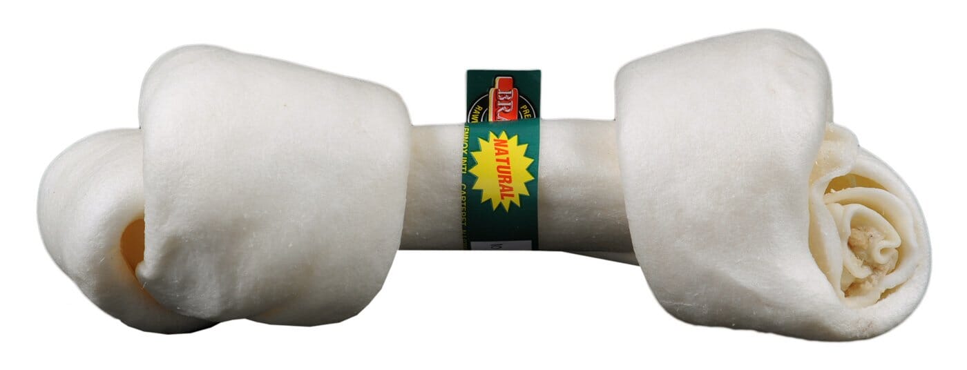 Rawhide Express Premium Knot Bones Natural Dog Chews - 8-9" Inches