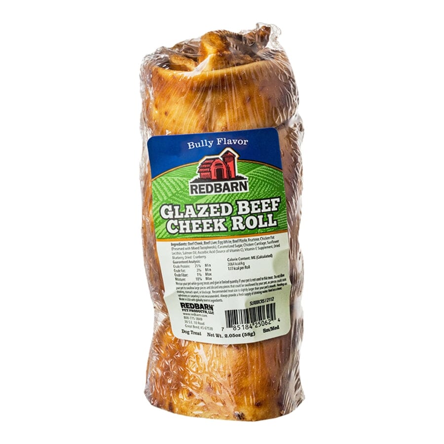 Red Barn Glazed Beef Cheek Rolls Natural Dog Chews