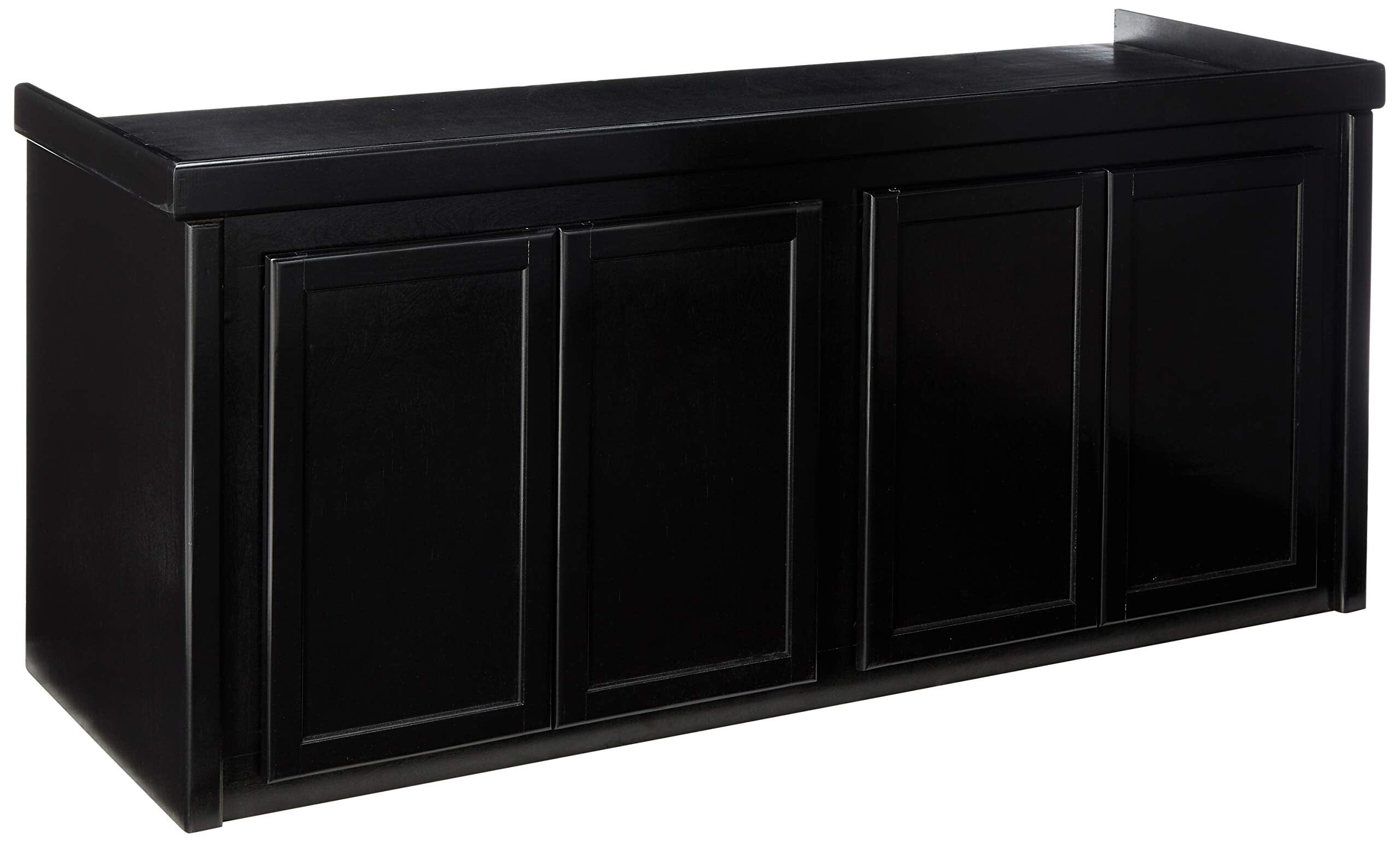 R&J Enterprises Birch Series Cabinet Aquarium Stand - Black - L:72" X W:24" X H:30" Inches