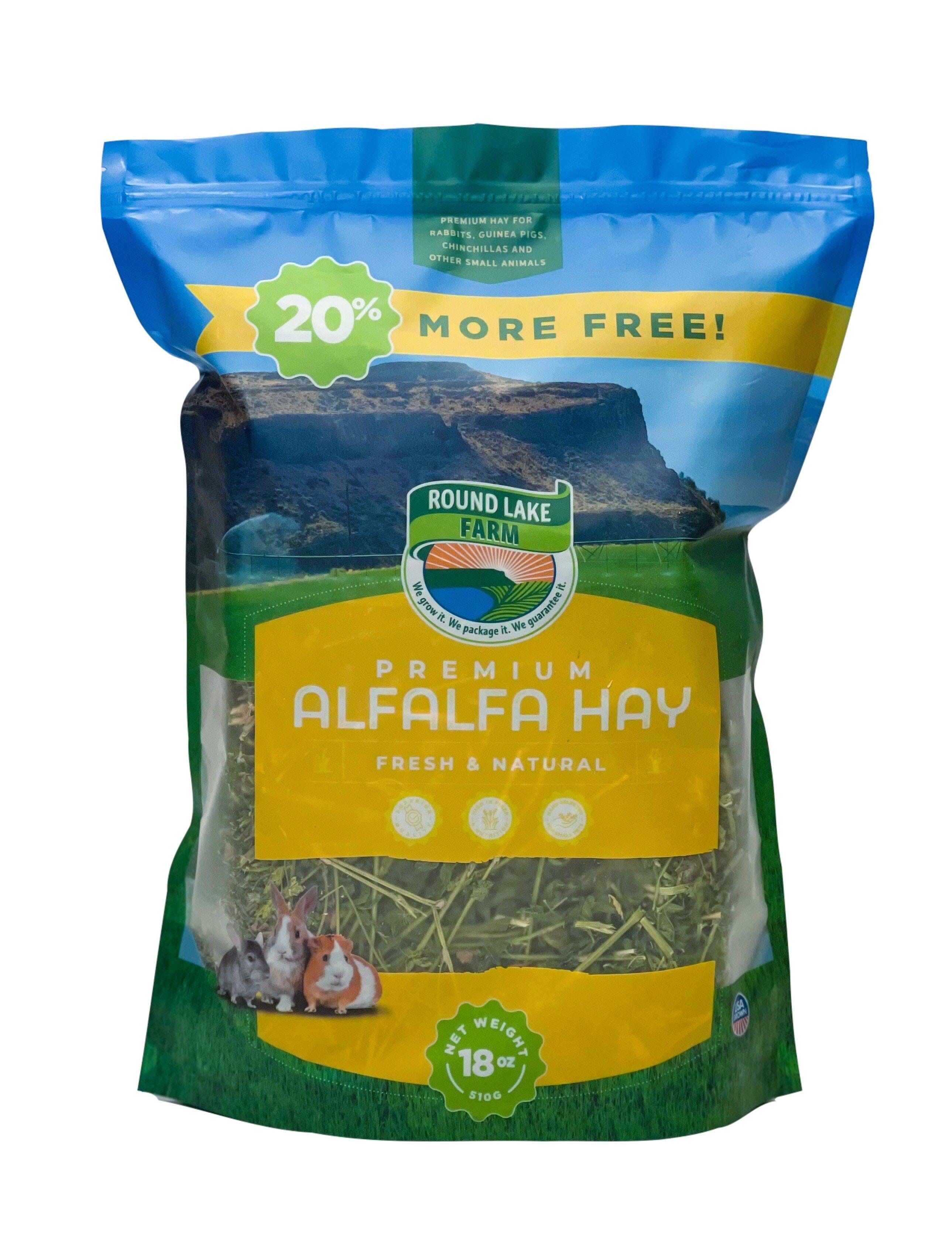 Round Lake Farms Premium Alfalfa Hay for Small Animals - 18 Oz